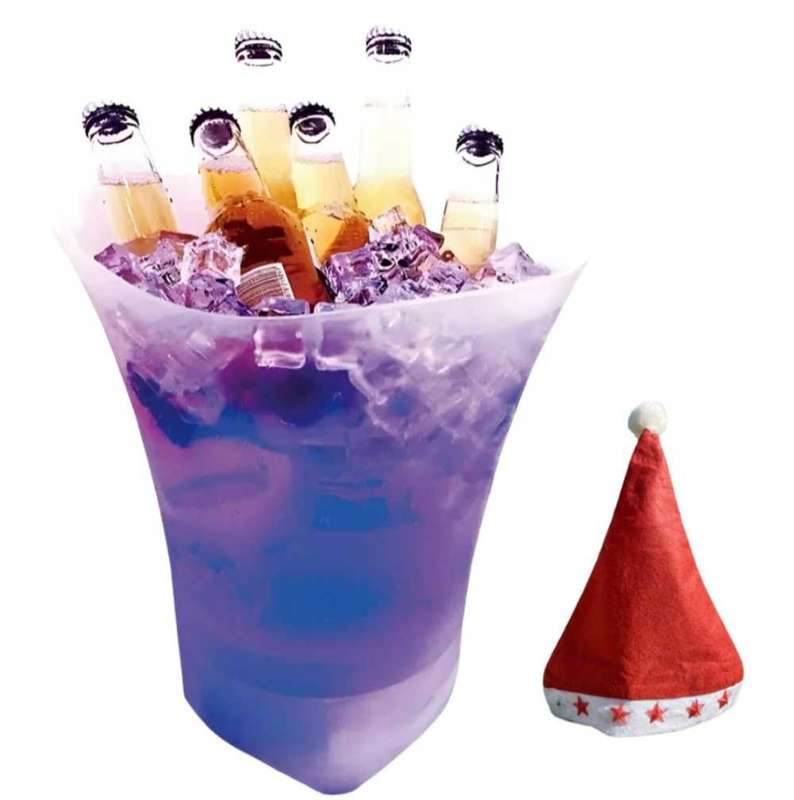 Ice Bucket Bluetooth LED Speaker 5L With LED Christmas Hat