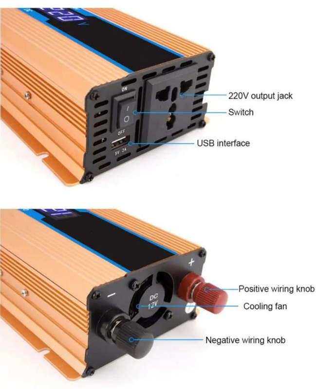 1500W Power Inverter Modified Sine Wave 12V to 220V