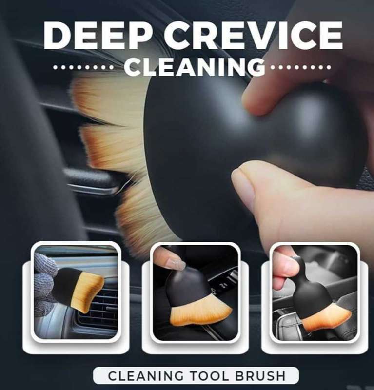 Car Interior Cleaning Brush Curved Shaped For Dust Removal