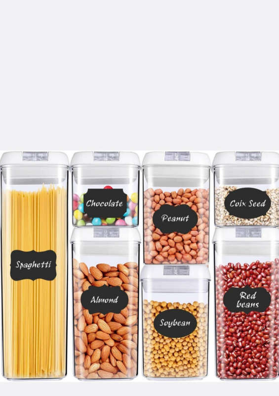 7 Pieces Air Tight Food Storage Containers - White