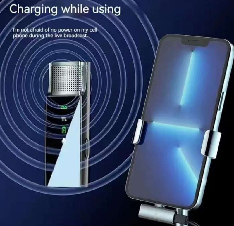 Wireless Lavalier Microphone with Display Charging Box- For IPHONE