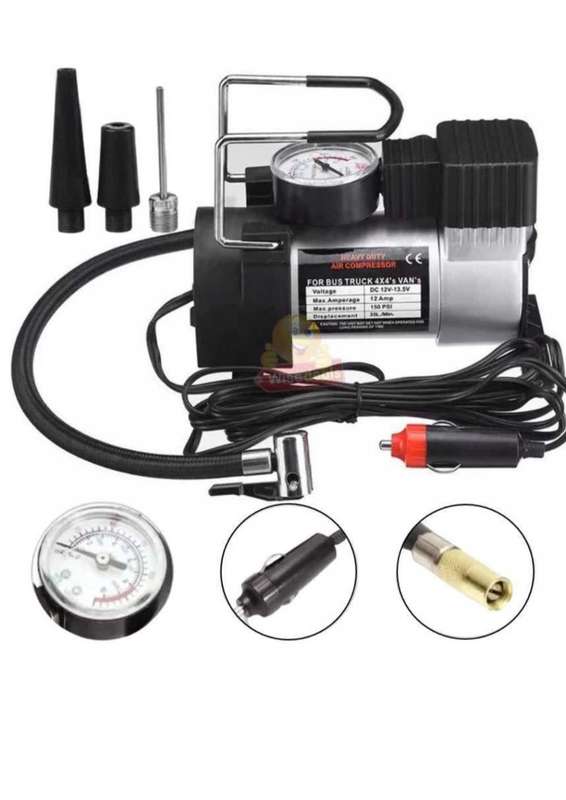12V 120W Digital Air Compressor with Nozzles