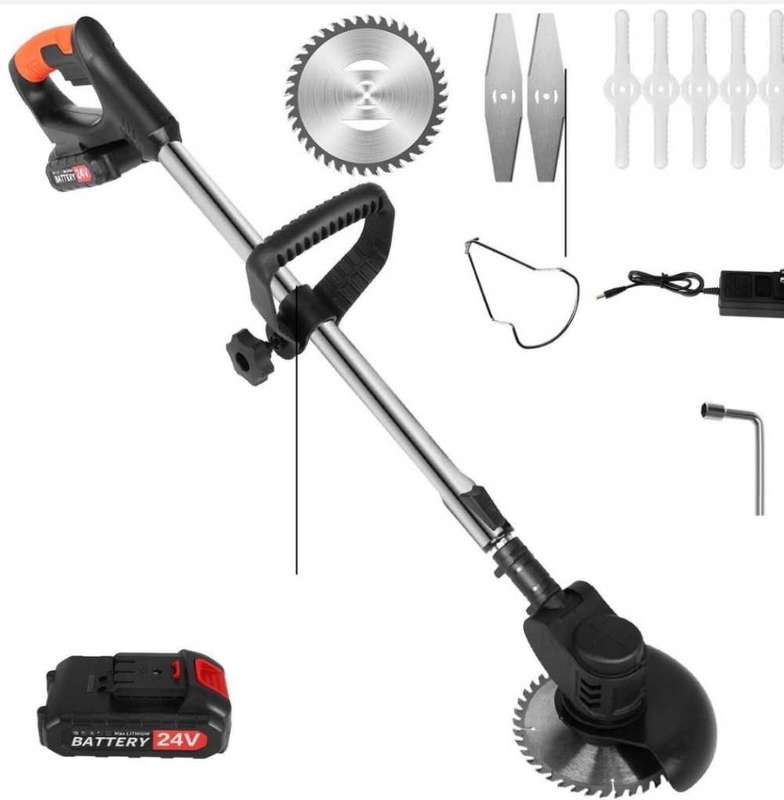 Electric Cordless 24V Weed Eater Brush Cutter with Rechargeable Battery