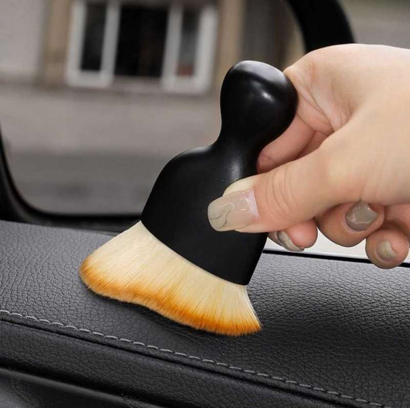 Car Interior Cleaning Brush Curved Shaped For Dust Removal