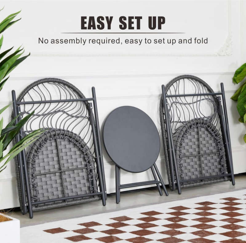 Rattan Indoor And Outdoor Chairs And Round Tables With Multiple Scenes