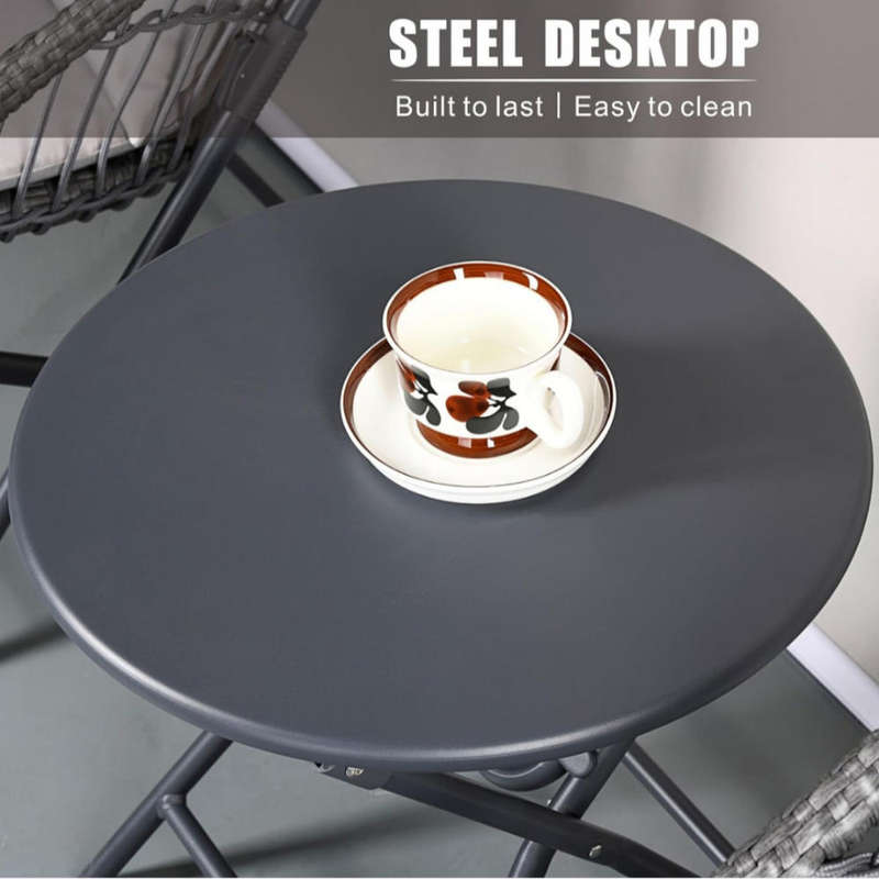 Rattan Indoor And Outdoor Chairs And Round Tables With Multiple Scenes