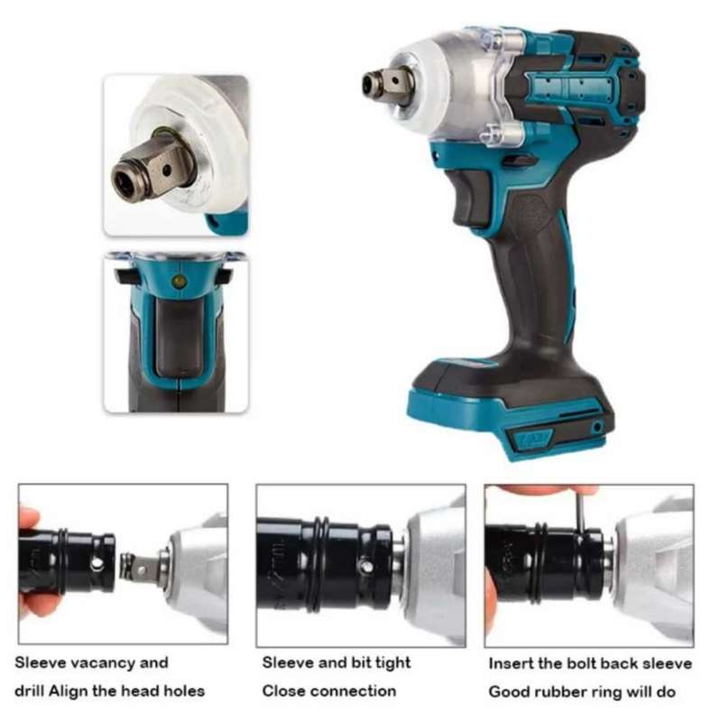 Cordless Electric Impact Wrench And Screwdriver Drill with 2 68V Batteries