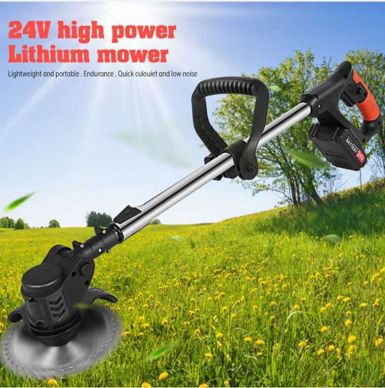 Electric Cordless 24V Weed Eater Brush Cutter with Rechargeable Battery