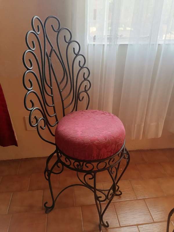 The Rod iron table and chairs