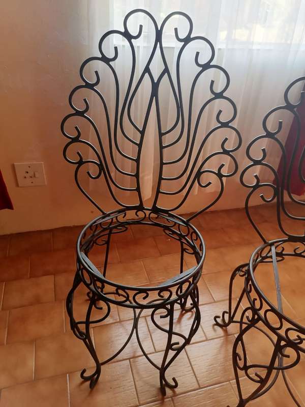 The Rod iron table and chairs