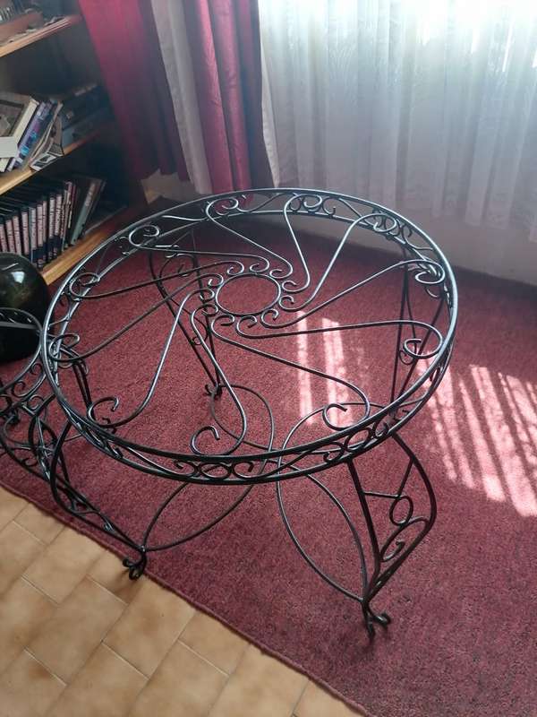 The Rod iron table and chairs