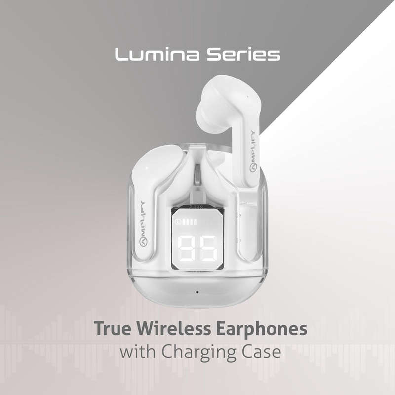 Amplify Lumina Series Bluetooth without Mic Headset - White