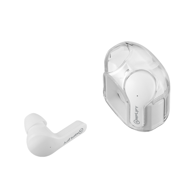Amplify Lumina Series Bluetooth without Mic Headset - White