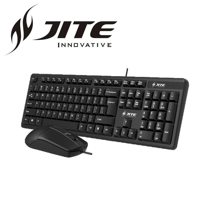 Jite MK-1001 Multimedia FN Laser Inscribed Keys Desktop Wired Keyboard and Mouse Combo