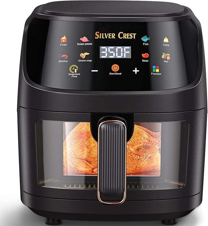 Silver Crest XXL 8L Digital Air Fryer with Clear View Window  2400W