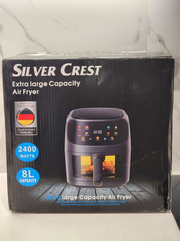 Silver Crest XXL 8L Digital Air Fryer with Clear View Window  2400W