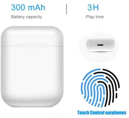 TWS i12 True Wireless Earbuds with Charging Case  Bluetooth 5.0 | Touch Control