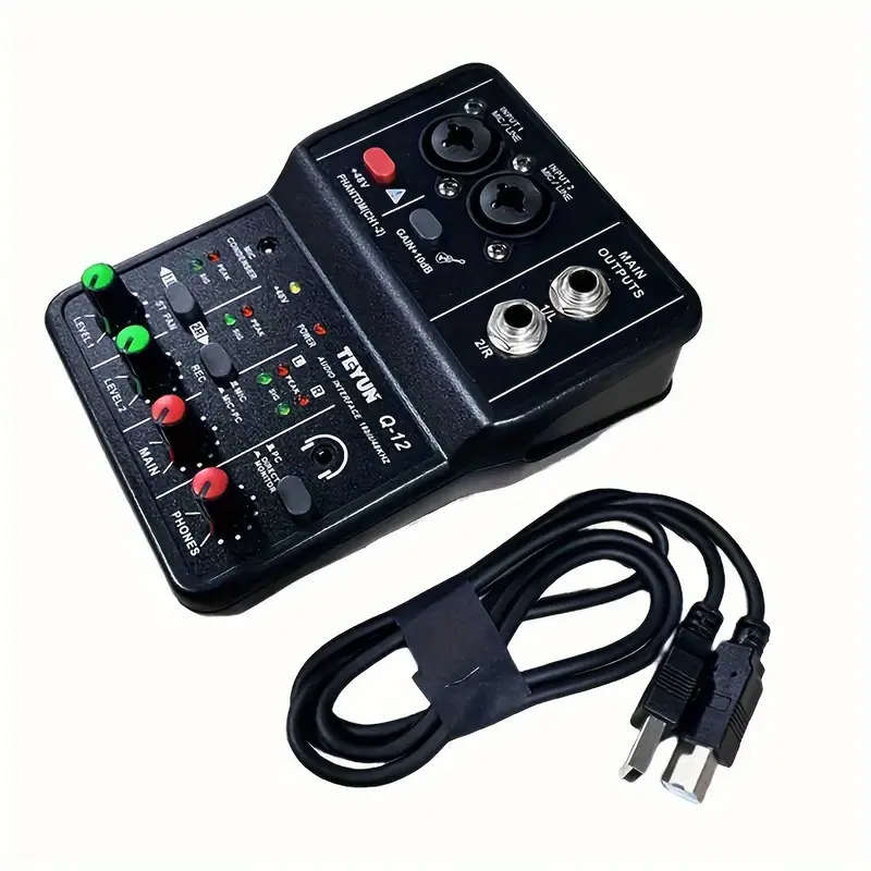 Q12 2-Channel Portable Audio Mixer Interface