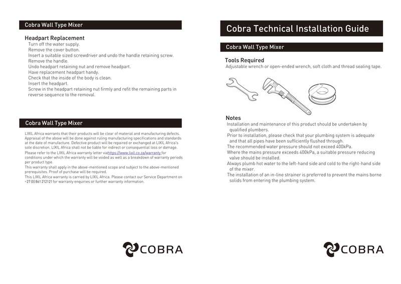 Cobra Bath Mixer Tap Faucet Wall Metsi