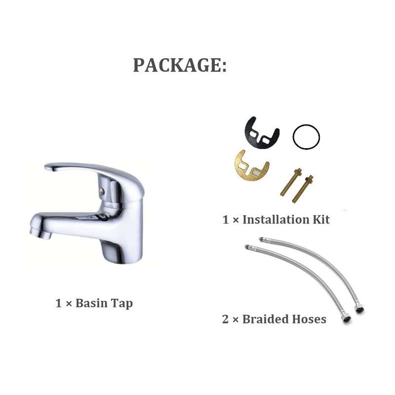 Krystal Basin Mixer Tap Faucet Lever-Different Colors