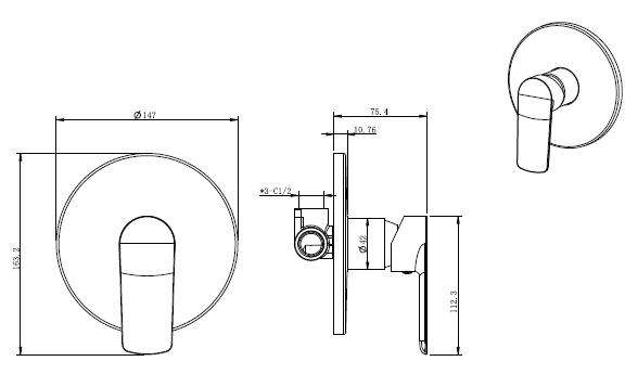 Cobra Shower Mixer Tap | Bath Mixer Tap | Bathroom Shower Faucet Seine
