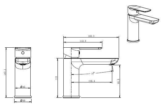 Cobra Basin Mixer Tap Faucet Seine