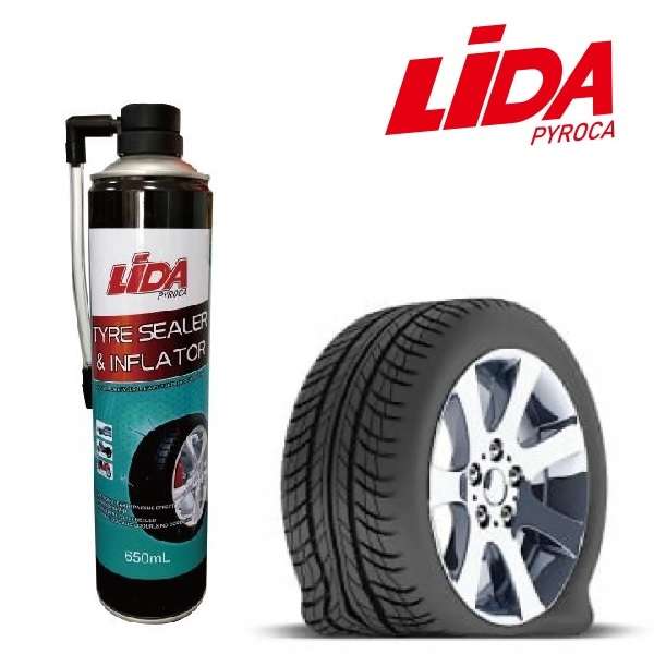 LiDA Emergency Tyre Sealer Inflator 650ml