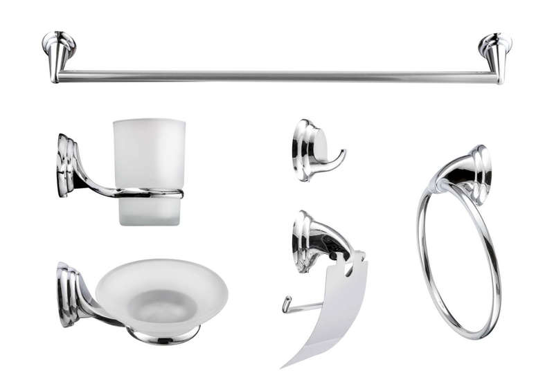 Kessler Bathroom Accessory Set 6-Piece Stainless Steel Chrome |Matte Black |Gold