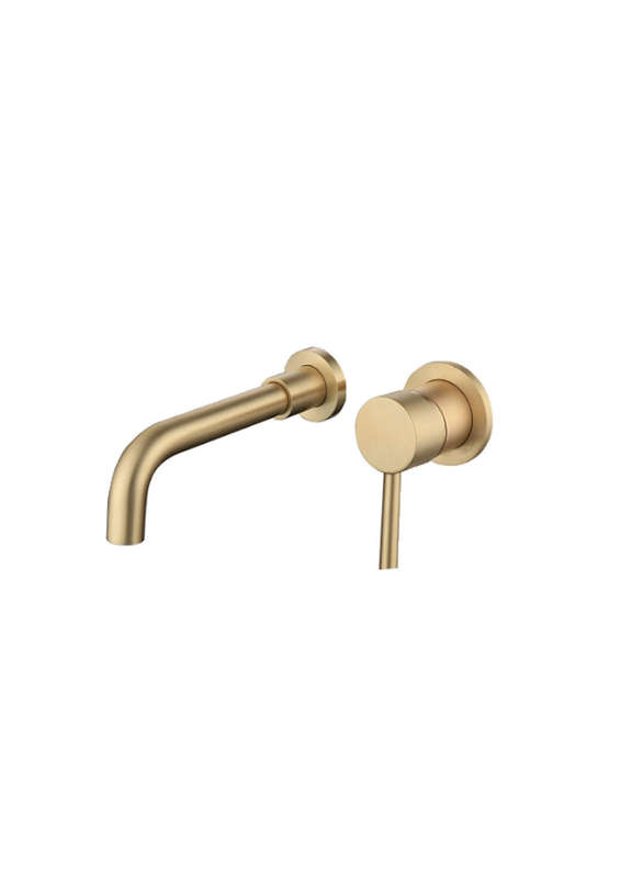 Kessler Wall Mount Mixer Tap Stick Brushed Gold