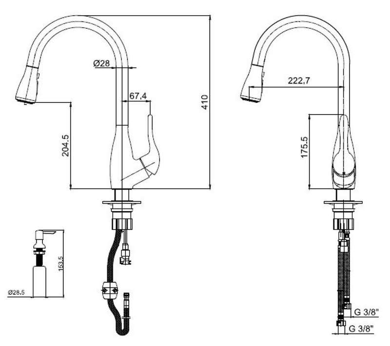 Kessler Superior Sink | Kitchen Mixer Tap Faucet Deck Bronya Chrome