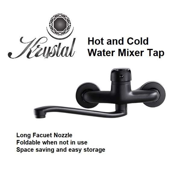 Krystal Sink | Kitchen Mixer Tap Faucet Wall Lever - Different Color