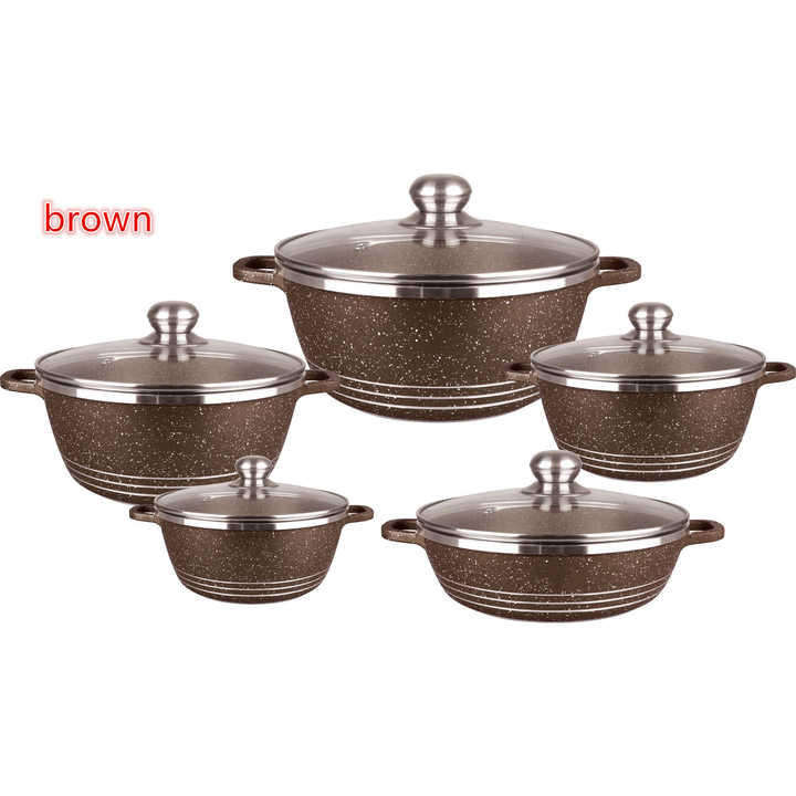 Granite non sticky - 10 piece cookware