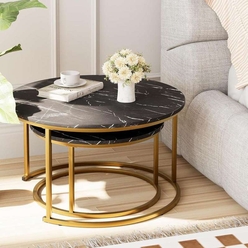 Nesting 2 piece coffee table