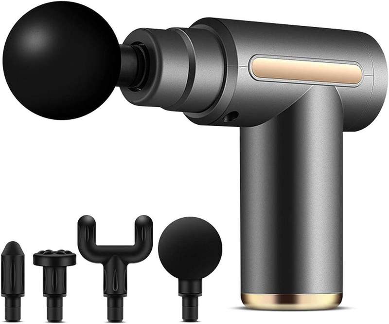 Massage Gun Percussion Massager -Rechargeable 4 Heads Portable Muscle