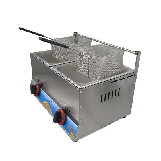 12 L Dual Tank Gas Fryer