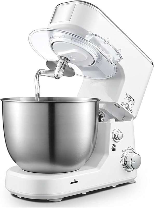 3-in-1 Stand Mixer with Dough Hook, Whisk & Beater