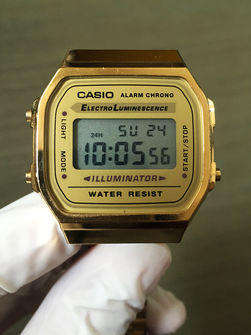 Casio Vintage Gold Digital Watch  A168WG-9