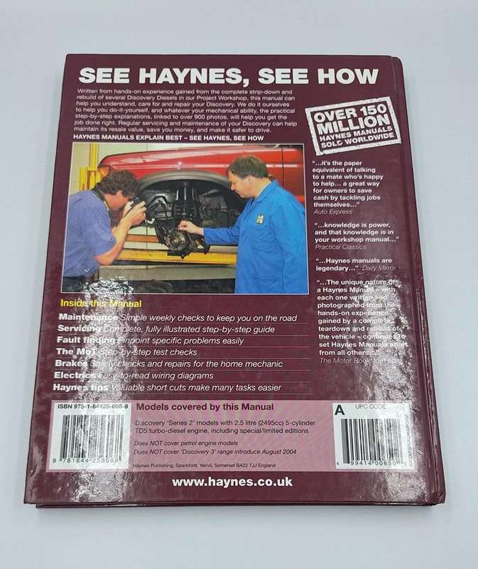 Haynes Workshop Manual : Land Rover Discovery 2 Diesel