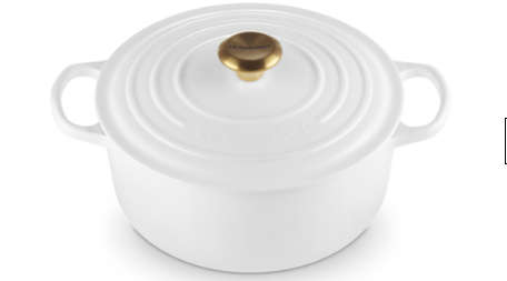 Le Creuset | Cast Iron Signature Round Casserole (Matt White | 24cm)