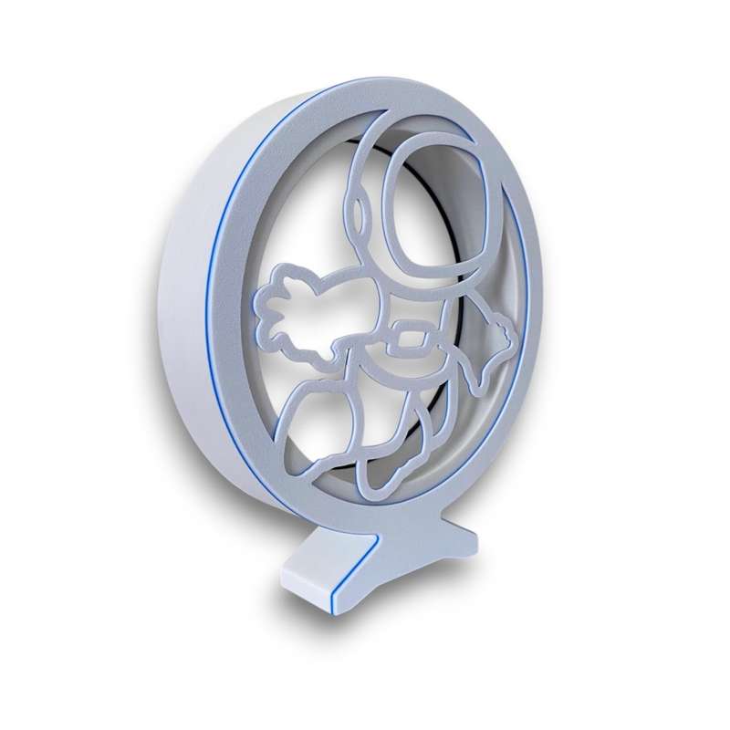 Kids Astronaut Night Light / Desk Lamp with RF Remote - White & Blue