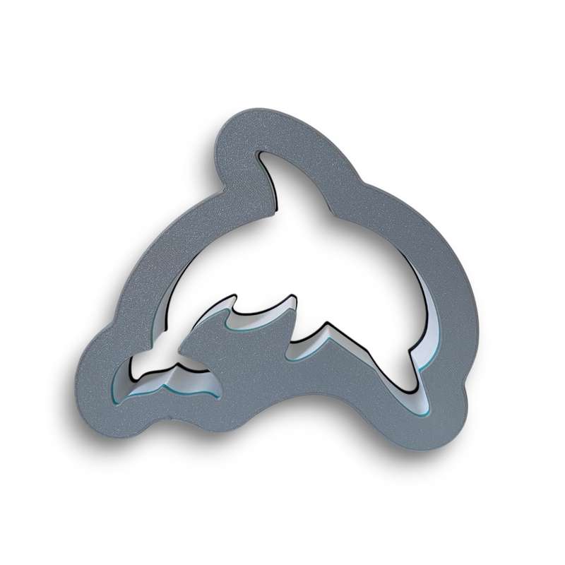 Kids Dolphin Night Light / Desk Lamp with RF Remote - Grey