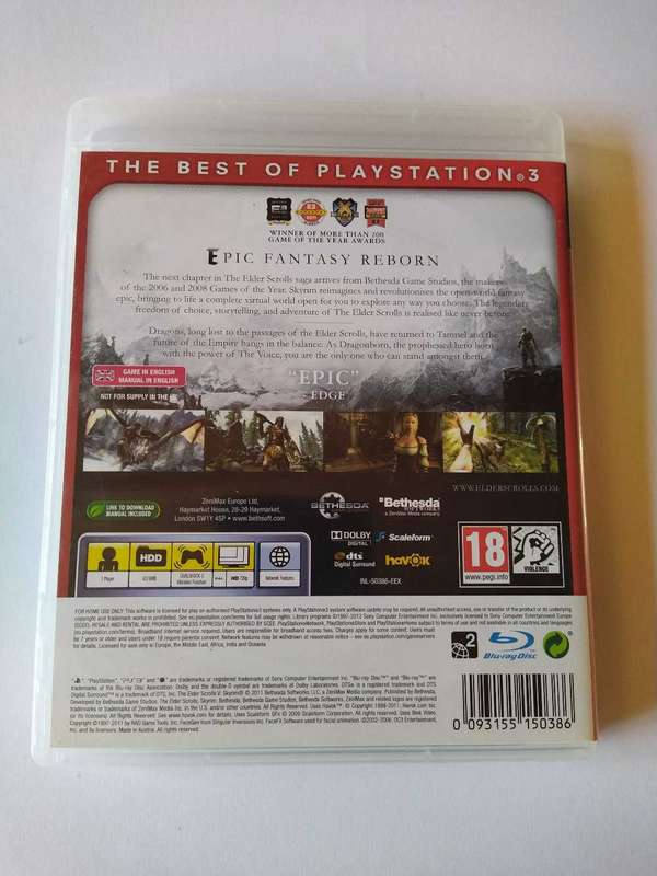 The elder scrolls V Skyrim PS3