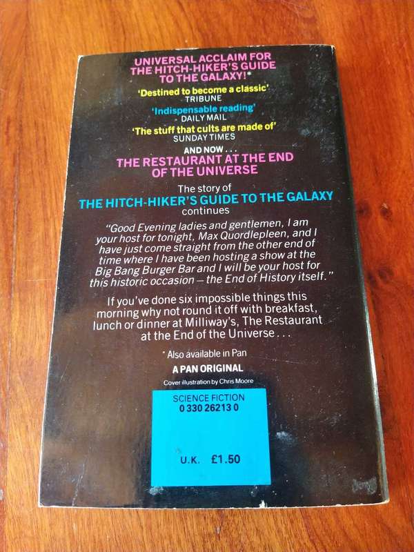 The restaurant at the end of the universe by Douglas Adams
