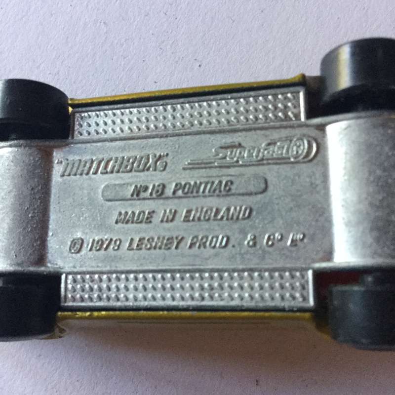 Pontiac Leney England  1979 -  Matchbox No 16
