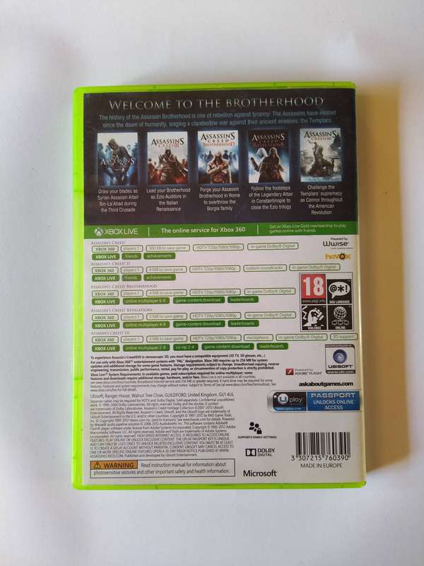 Assassins Creed Heritage Collection Xbox 360