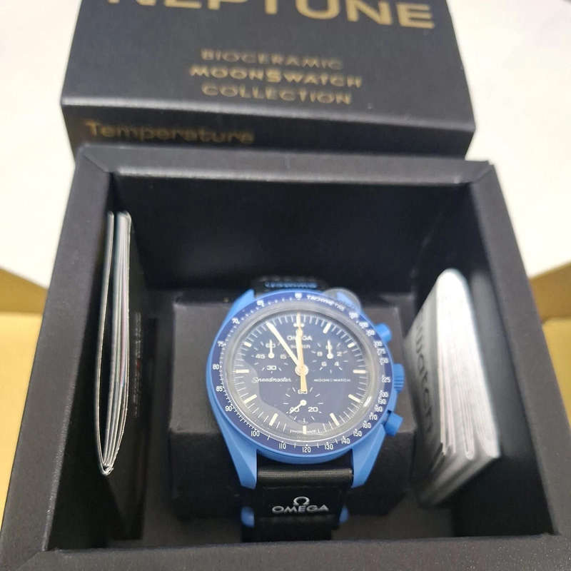 Omega X Swatch Neptune Mission To Moonshine Gold Receipt & warranty card