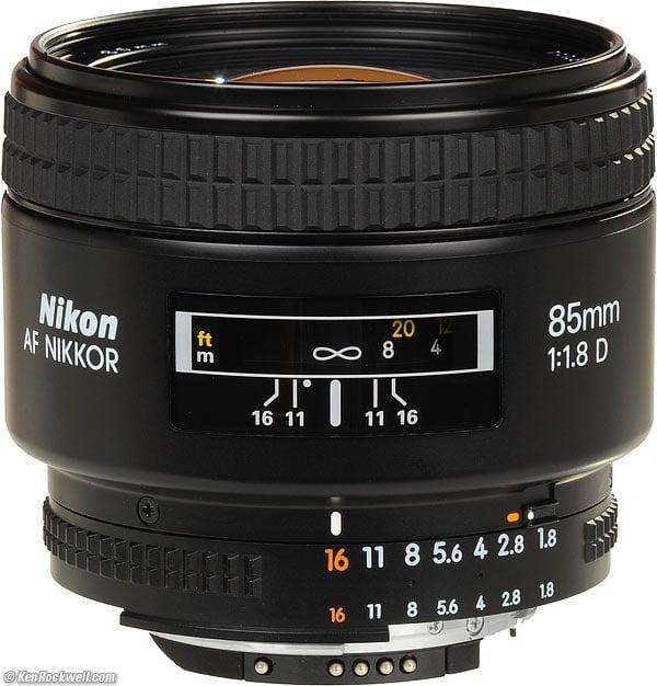 Used Nikon 85mm f/1.8 D Lens