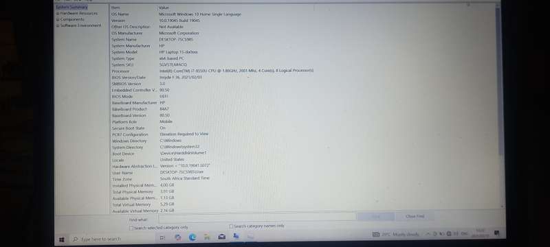 HP Laptop 15-da0xxx