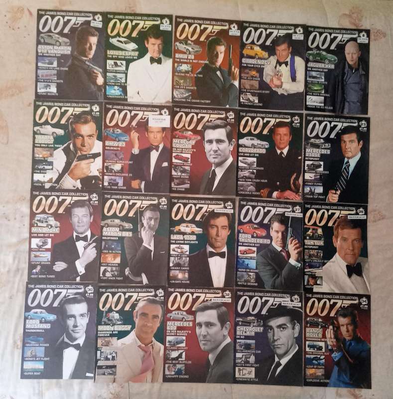 20 James Bond model cars + their magazines