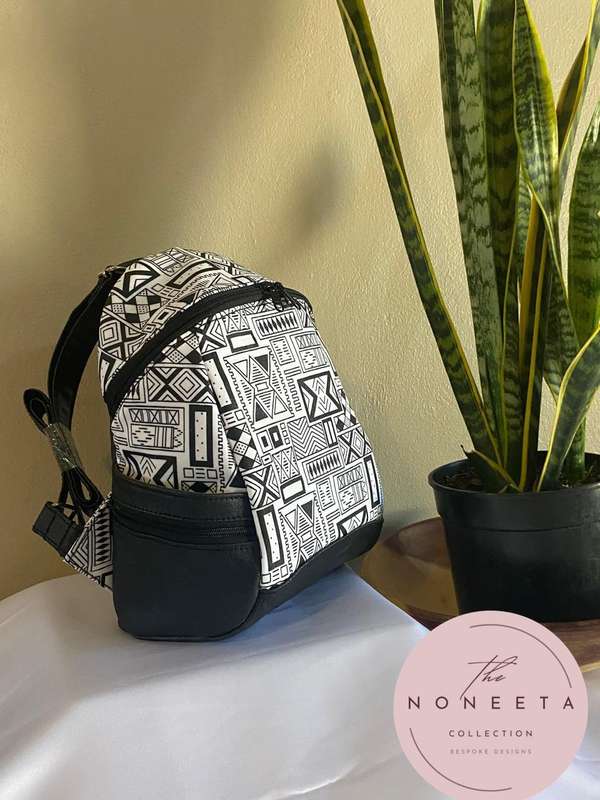 African print backpack